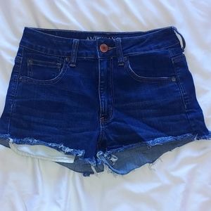 American eagle super stretch high rise denim shorts